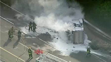 dump truck accident new jersey turnpike