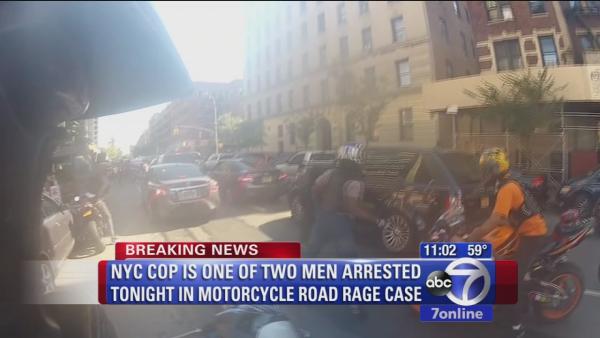 Undercover cop, civilian biker arrested in SUV assault