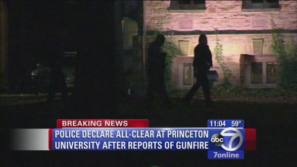 All-clear at Princton Univ. after report of gunshots