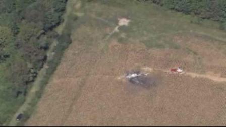 The pilot of a small helicopter was killed when it crashed Saturday in a central New Jersey cornfield, authorities said.