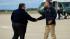 President Barack Obama is greeted by New Jersey...