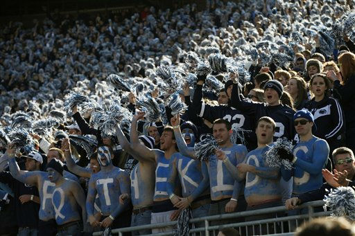 Penn State assistant coach Jay Paterno waves...