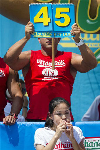 Five-time reigning champion Joey Chestnut...