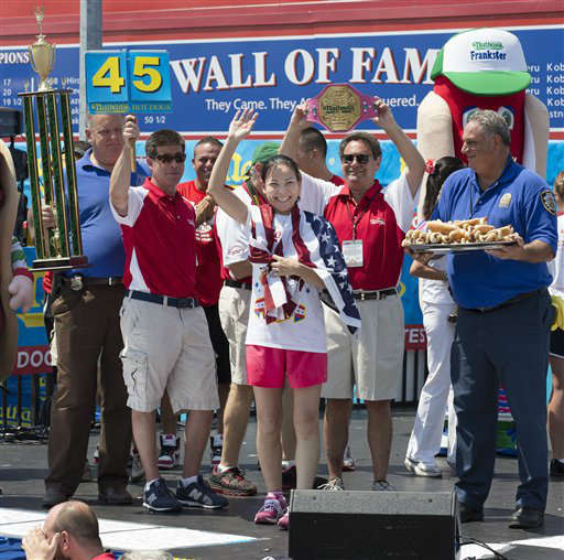 Five-time reigning champion Joey Chestnut...