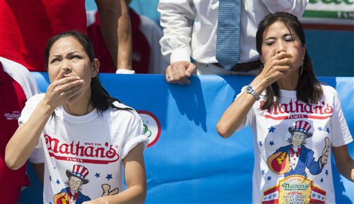 Five-time reigning champion Joey Chestnut...