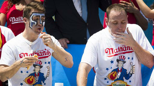 Five-time reigning champion Joey Chestnut...