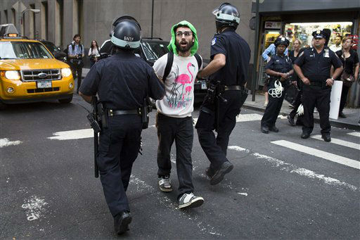 Protesters mark one year of Occupy Wall Street