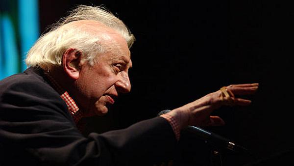 Studs Terkel, a Pulitzer Prize-winning oral historian, makes a point during his acceptance speech for the Ivan Sandrof Lifetime Achievement Award during the National Book Critics Circle awards ceremony in New York on Thursday, March 4, 2004. He died Friday, October 31, 2008. He was 96. (AP Photo/Dean Cox)
