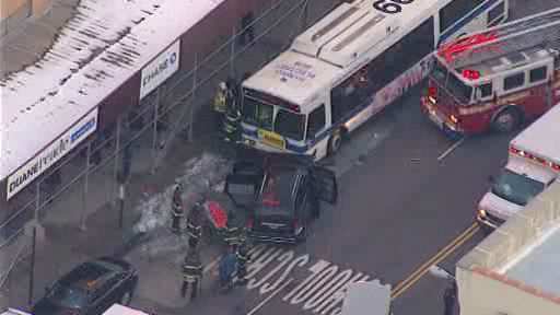 Mta Bus Crash Into 2 Vehicles In Harlem 11 Injured Orion Vii 6623