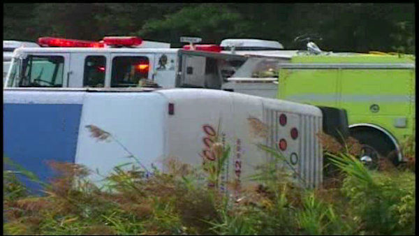 Bus accident in Wayne, New Jersey