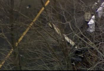 Plane wreckage on I-287