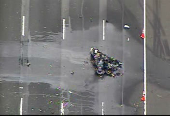 Plane wreckage on I-287