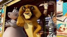 This film image released by DreamWorks Animation shows, Gloria the Hippo, voiced by Jada Pinkett Smith, from left, Alex the Lion, voiced by Ben Stiller, Melman the Giraffe, voiced by David Schwimmer, and Marty the Zebra, voiced by Chris Rock in a scene from Madagascar 3: Europes Most Wanted. - Provided courtesy of AP Photo/DreamWorks Animation - Paramount Pictures