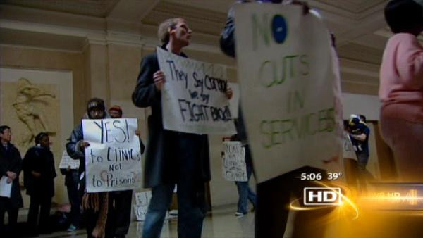 Mental health patients and advocates are protesting the close of four clinics.