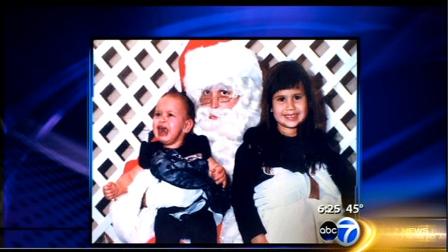 ABC7s Sylvia Perezs kids visit Santa.