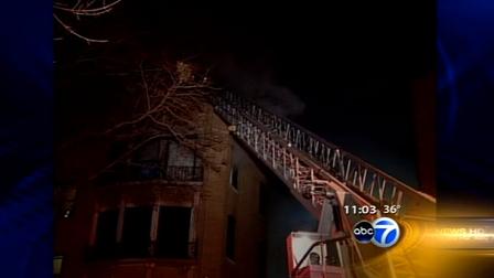 Fire broke out around 2:30 a.m. Thursday in an apartment building near 69th and Clyde.