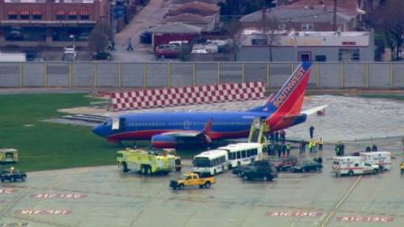 No injuries were reported when a Southwest Airlines plane ran off a runway at Midway Airport Tuesday afternoon. The Chicago Fire Department was called out to help move the jet, which is stuck in mud.