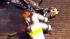 A WWII bomber plane crashed and caught fire in...
