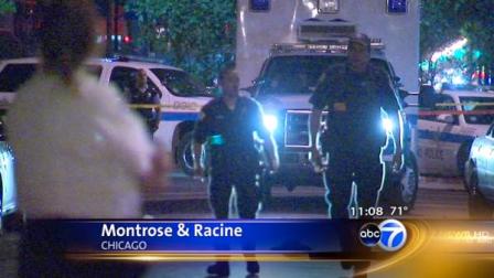 Two people were shot, one fatally, in what police describe as a drive-by shooting on Chicagos North Side Sunday night near Montrose and Racine.