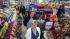 People gather in a connivence store to buy Mega...
