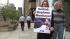 Members of PETA staged a protest outside United...