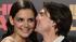 Actor Tom Cruise and his wife Katie Holmes pose...