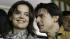 U.S. actor Tom Cruise, right, talks to his wife...