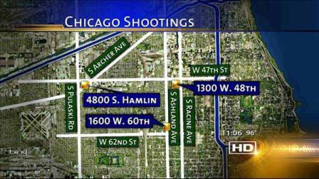 Three people have been killed and seven others injured in shootings in Chicago since July 4th.