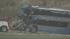 A double-decker Megabus traveling between...
