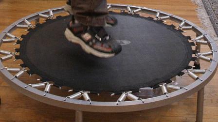 An indoor trampoline is seen in this AP file photo. (AP Photo/Elaine Thompson)