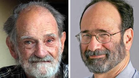 In this photo combination, UCLA professor emeritus Lloyd Shapley, left, is seen at his home Monday, Oct. 15, 2012, and Harvard professor Alvin E. Roth is seen in a 2008 photo provided by Harvard University. Shapley and Roth were awarded the Nobel economics prize Monday for studies on the match-making that takes place when doctors are coupled up with hospitals, students with schools and human organs with transplant recipients. (AP Photo/Reed Saxon, Harvard University)