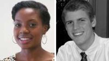 Rhodes Scholarship winners Rhiana E. Gunn-Wright (left) and Benjamin B.H. Wilcox are shown in this image.