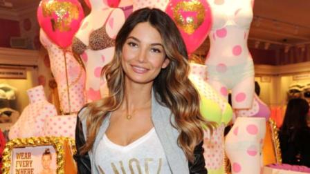 This photo shows model Lily Aldridge at the Victorias Secret Herald Square store in New York.