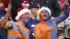 Chicago Bears fans cheer against the Arizona...