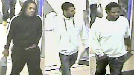 Surveillance cameras caught the suspects at a Crestwood Wal-Mart, where the suspects allegedly used the womans credit card.