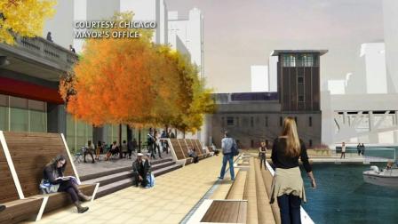 boardwalk is planned to bring people from Upper Wacker Drive down to the Riverwalk level.