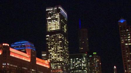 Chicago buildings bathed in blue light to mark Autism Awareness Day.