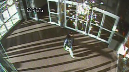 This image is from the Majestic Star Casino in Gary. Police are trying to locate the man seen above. Police think he is the same man seen entering a business owned by 76-year-old Mary Austgen. Her body was found last Friday in a parking garage at the Majestic Star Casino.