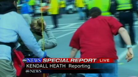 Two explosions shattered the euphoria of the Boston Marathon finish line on Monday, sending authorities out on the course to carry off the injured while the stragglers in the 26.2-mile trek from Hopkinton were rerouted away from the smoking site of the blasts.
