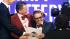 Cleveland Cavaliers owner Dan Gilbert congratulates his son Nick Gilbert after the team won the NBA basketball draft lottery in New York.