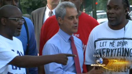 Mayor Rahm Emanuel joined residents and community members as part of an effort to stop the violence across the city.