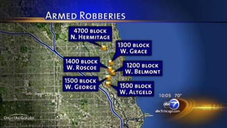 A community alert has been issued to residents in some North Side neighborhoods following a string of armed robberies.