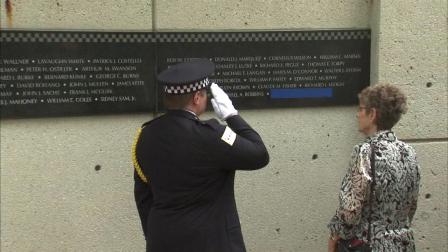 Chicago police remember a group of their own as the names of five officers who died in the line of duty are added to the wall of honor at Gold Star Park joining 562 others whose names were already inscribed.
