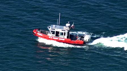 The Coast Guard searched into the night for a man who disappeared in the waters of Lake Michigan near Hammond, Indiana.