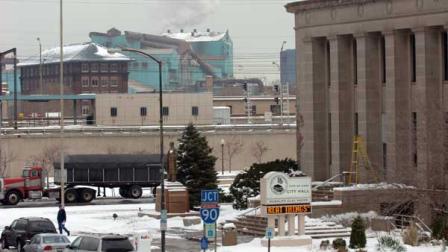  In the foreground to the right is Garys City Hall while in the background a short distance from City Hall is the USS Steel Gary Works plant in Gary, Ind., on Wednesday Dec. 5, 2007 [FILE].   