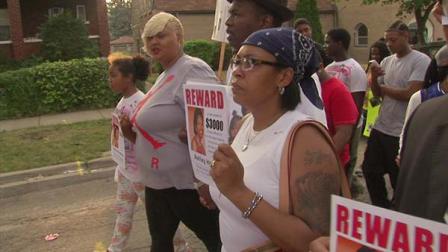 Among those taking part in the march for peace was the mother of 19-year-old Ashley Hardmon.