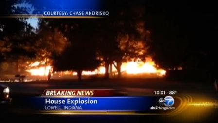 House explodes lowell indiana