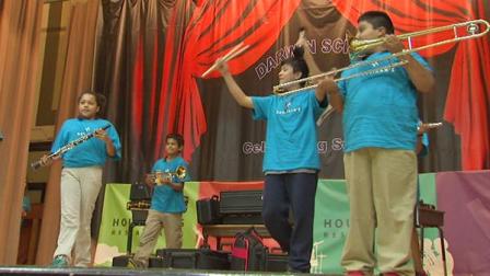 Students at Charles Darwin Elementary School on Chicagos Northwest Side got a big surprise Thursday.