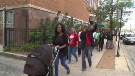 The Young Leaders Alliance held a rally Saturday afternoon in the South Shore neighborhood, followed by a march through the community.