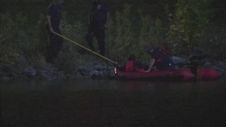Two people were rescued from a pond in south suburban Tinley Park and a search was underway for a possible third person.